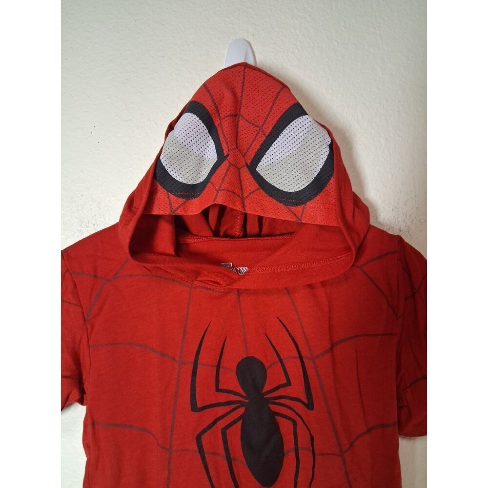 NWOT Spiderman Hoodie T-Shirt Short Sleeve Red Size 2T Toddler Boys